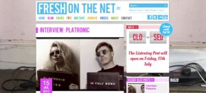 Platronic Interview on Fresh On The Net